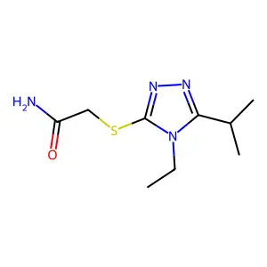 2-[(4-Ethyl-5-propan-2-yl-1,2,4-triazol-3-yl)sulfanyl]acetamide structure