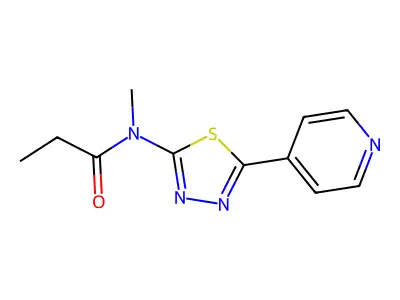 N-Methyl-N-(5-(pyridin-4-yl)-1,3,4-thiadiazol-2-yl)propionamide structure