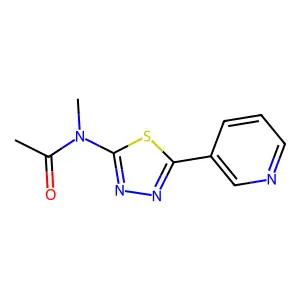 N-Methyl-N-[5-(3-pyridinyl)-1,3,4-thiadiazol-2-yl]acetamide structure