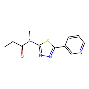 N-Methyl-N-(5-(pyridin-3-yl)-1,3,4-thiadiazol-2-yl)propionamide structure