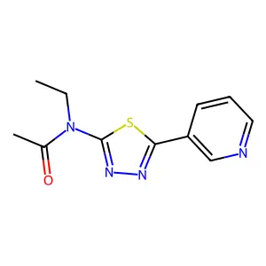 N-Ethyl-N-[5-(3-pyridinyl)-1,3,4-thiadiazol-2-yl]acetamide structure