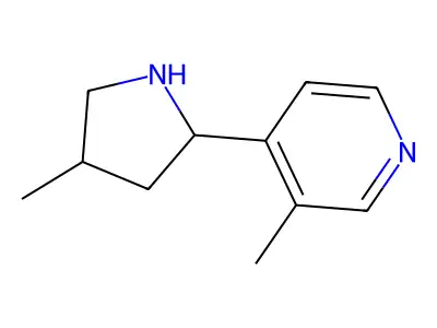 3-Methyl-4-(4-methylpyrrolidin-2-yl)pyridine structure