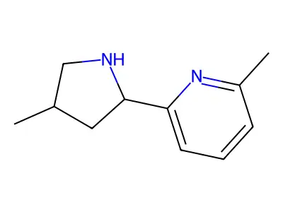 2-Methyl-6-(4-methylpyrrolidin-2-yl)pyridine structure