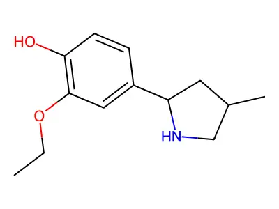 2-Ethoxy-4-(4-methylpyrrolidin-2-yl)phenol structure