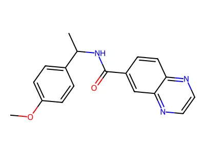 N-[1-(4-Methoxyphenyl)ethyl]-6-quinoxalinecarboxamide structure