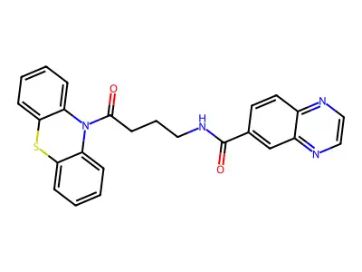 N-[4-Oxo-4-(10H-phenothiazin-10-yl)butyl]-6-quinoxalinecarboxamide structure