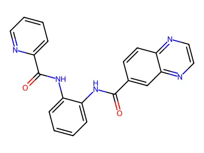 N-{2-[(2-Pyridinylcarbonyl)amino]phenyl}-6-quinoxalinecarboxamide structure
