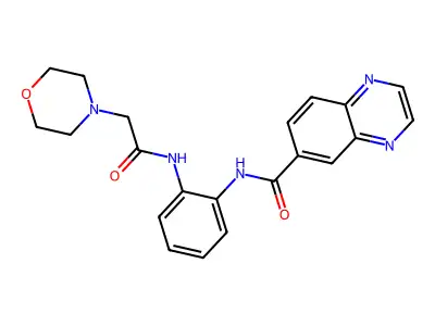 N-{2-[(4-Morpholinylacetyl)amino]phenyl}-6-quinoxalinecarboxamide structure