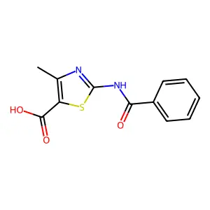 2-Benzoylamino-4-methyl-thiazole-5-carboxylic acid structure