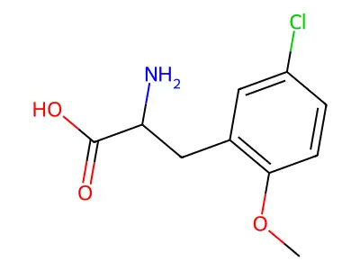 2-Amino-3-(5-chloro-2-methoxyphenyl)propanoic acid structure