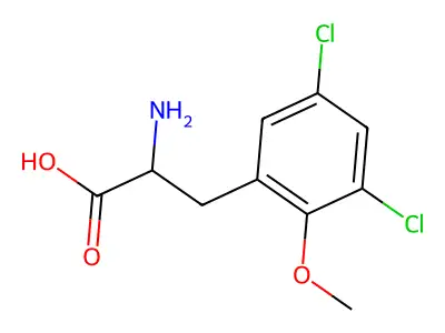 3,5-Dichloro-2-methoxyphenylalanine structure
