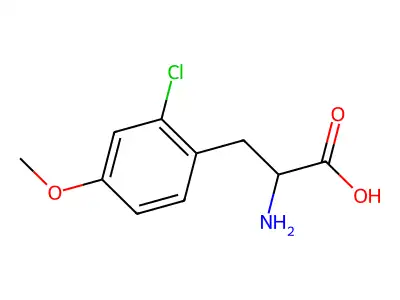 2-Amino-3-(2-chloro-4-methoxyphenyl)propanoic acid structure
