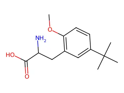 2-Amino-3-(5-tert-butyl-2-methoxyphenyl)propanoic acid structure