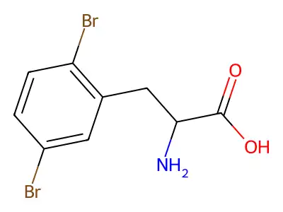 2-amino-3-(2,5-dibromophenyl)propanoic Acid structure