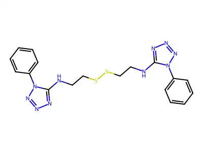 Tetrazole, 5,5'-dithiobis(ethyleneimino)bis(1-phenyl- structure