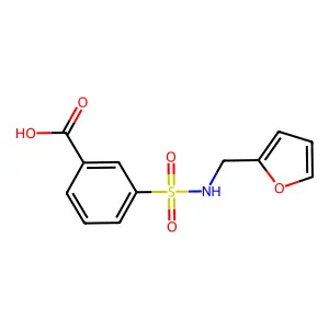 3-[(呋喃-2-基甲基)氨磺酰基]苯甲酸 structure