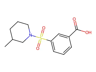 3-[(3-Methylpiperidin-1-yl)sulfonyl]benzoic acid structure