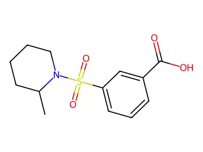 3-[(2-Methylpiperidin-1-yl)sulfonyl]benzoic acid structure