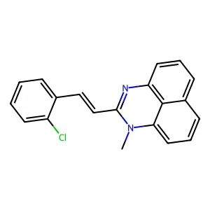 (E)-2-(2-chlorostyryl)-1-methyl-1H-perimidine structure