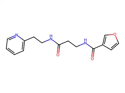 N-[2-(2-pyridin-2-ylethylcarbamoyl)ethyl]furan-3-carboxamide structure