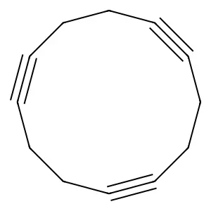 1,5,9-Cyclododecatriyne structure