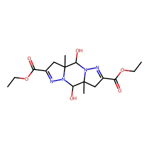diethyl 4,9-dihydroxy-3a,8a-dimethyl-3,4,8,9-tetrahydrodipyr structure