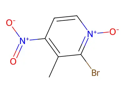Pyridine, 2-bromo-3-methyl-4-nitro-, 1-oxide structure