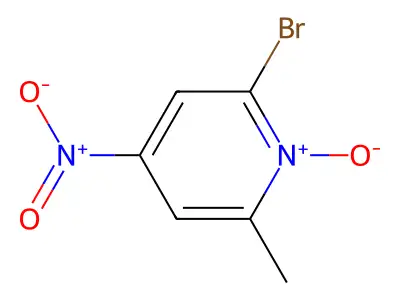 2-Bromo-6-methyl-4-nitro-1-oxo-1lambda~5~-pyridine structure
