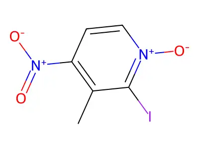 Pyridine, 2-iodo-3-methyl-4-nitro-, 1-oxide structure