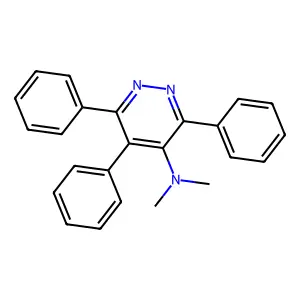 N,N-二甲基-3,5,6-三苯基哒嗪-4-胺 structure