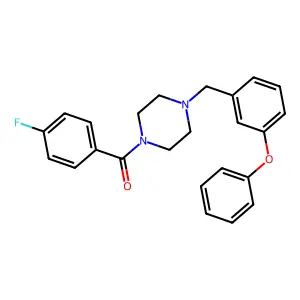 (4-Fluorophenyl)-[4-[(3-phenoxyphenyl)methyl]piperazin-1-yl]methanone structure
