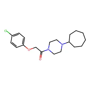 2-(4-Chlorophenoxy)-1-(4-cycloheptylpiperazin-1-yl)ethanone structure