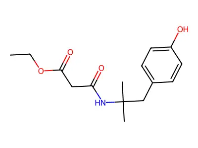 Ethyl 3-{[1-(4-hydroxyphenyl)-2-methylpropan-2-yl]amino}-3-oxopropanoate structure
