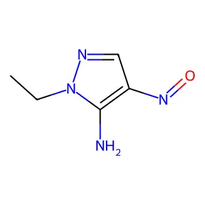 1-ethyl-4-nitroso-1H-pyrazol-5-amine structure