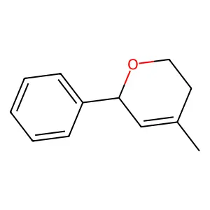 5,6-dihydro-4-methyl-2-phenyl-2H-pyran structure