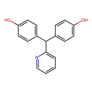 4,4'-Dihydroxydiphenyl(2-pyridyl)methane structure