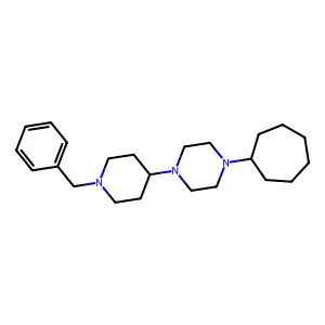 1-(1-Benzylpiperidin-4-yl)-4-cycloheptylpiperazine structure