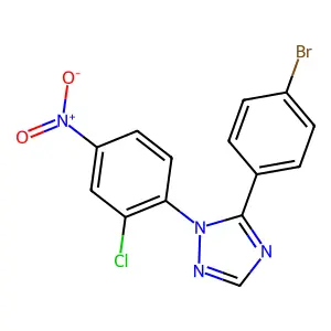 5-(4-Bromophenyl)-1-(2-chloro-4-nitrophenyl)-1H-1,2,4-triazole structure