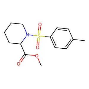 Methyl (2S)-1-[(4-methylphenyl)sulfonyl]-2-piperidinecarboxylate structure