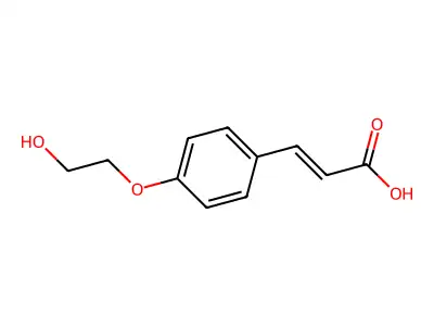 3-[4-(2-Hydroxyethoxy)phenyl]prop-2-enoic acid structure
