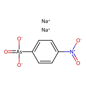 (4-Nitrophenyl)arsonic acid disodium salt structure