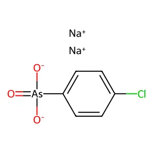 Arsonic acid, (4-chlorophenyl)-, disodium salt structure