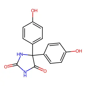 5,5-Bis(4-hydroxyphenyl)hydantoin structure