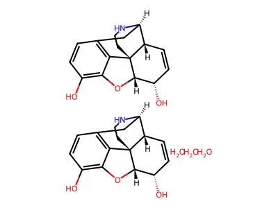 Normorphine sesquihydrate structure