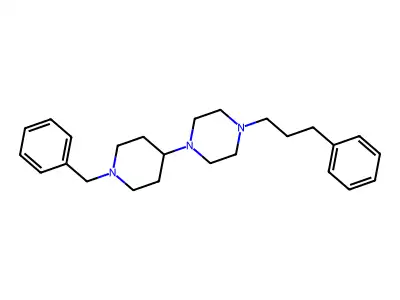 1-(1-Benzylpiperidin-4-yl)-4-(3-phenylpropyl)piperazine structure