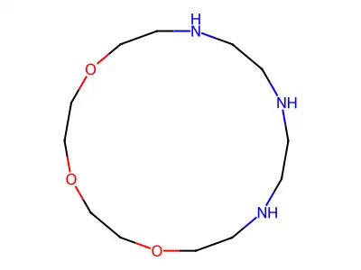 1,4,7-Trioxa-10,13,16-triazacyclooctadecane structure