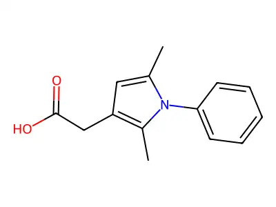 1H-Pyrrole-3-acetic acid, 2,5-dimethyl-1-phenyl- structure