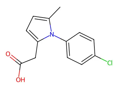1H-Pyrrole-2-acetic acid, 1-(4-chlorophenyl)-5-methyl- structure