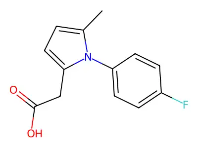 1H-Pyrrole-2-acetic acid, 1-(4-fluorophenyl)-5-methyl- structure