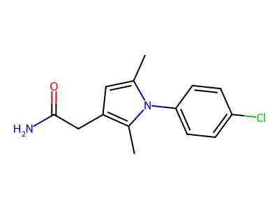 1H-Pyrrole-3-acetamide, 1-(4-chlorophenyl)-2,5-dimethyl- structure
